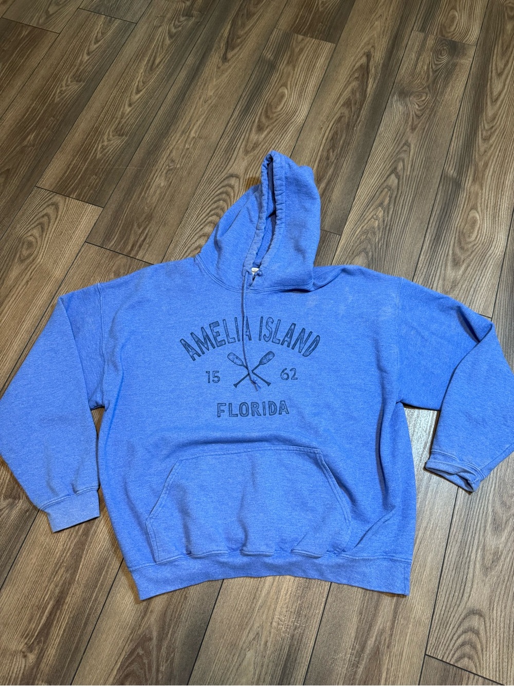 Gildan Blue Amelia Island Florida Crewneck